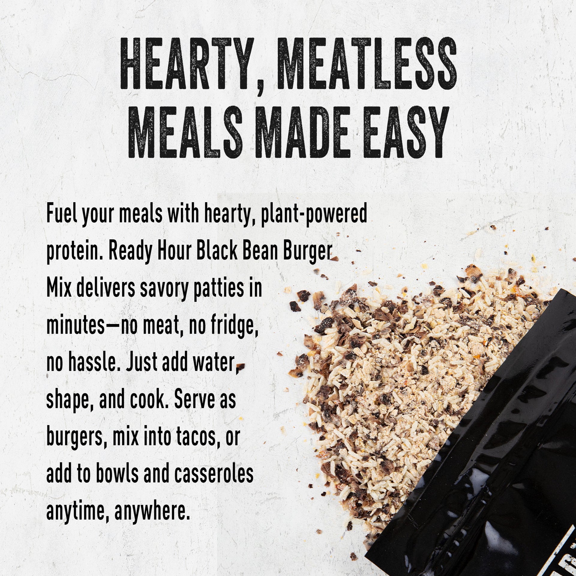 Plant-powered protein mix for hearty meals