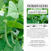 Heirloom Blue Lake Bush Beans (56.75mg) by Patriot Seeds