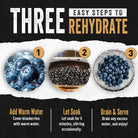 Three easy steps to rehydrate blueberries