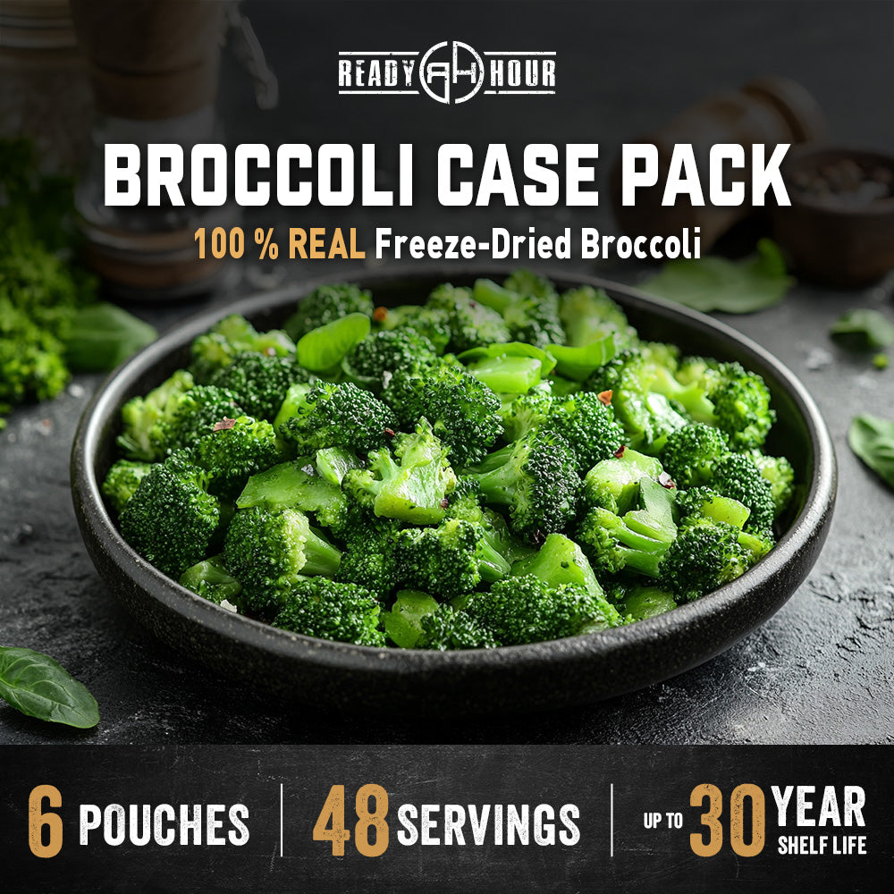 Freeze-Dried Broccoli (6 pouches, 48 servings)