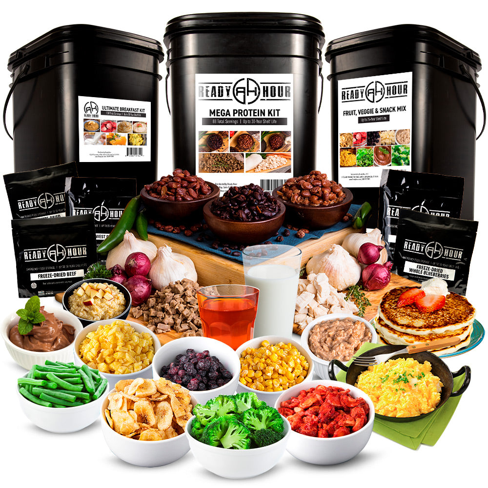 Top Food Storage Add-Ons - Bucket Trio Kit (332 servings, 3 buckets)