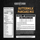 Buttermilk pancake mix label with nutrition facts