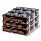 Six stacked Instafire 6-Hour Canned Heat+ packs on a clean white background.