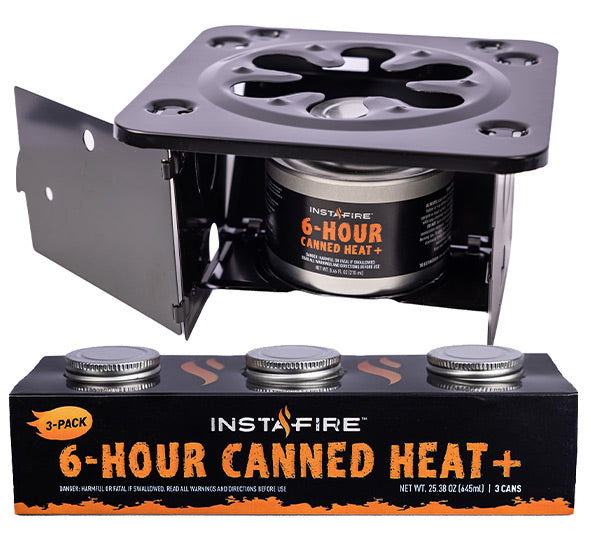 Folding Camp Stove with 6-Hour Canned Heat +