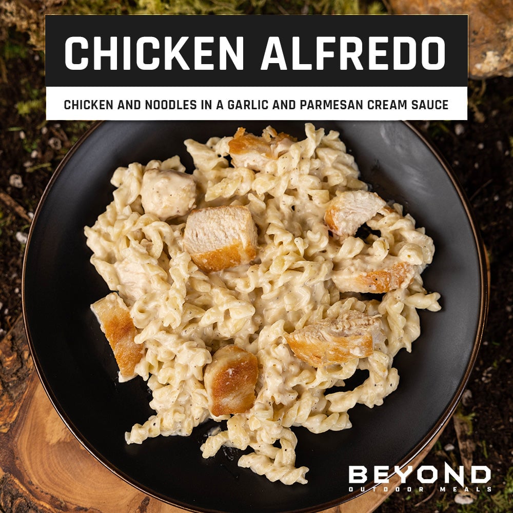 Chicken Alfredo Pouch by Beyond Outdoor Meals (710 calories, 2 servings)