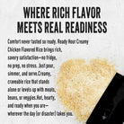 Rice out of black food storage pouch