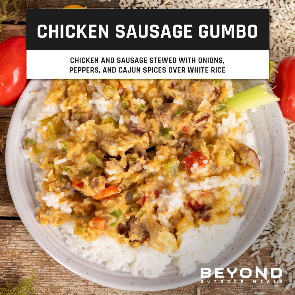 Chicken Sausage Gumbo Pouch by Beyond Outdoor Meals (710 calories