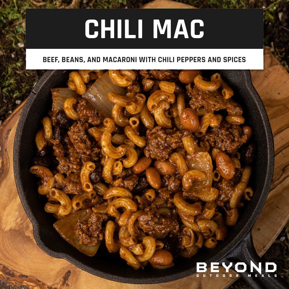 Chili Mac Pouch by Beyond Outdoor Meals (710 calories, 2 servings)