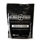 Black Ready Hour Chocolate Pudding pouch, front label view.