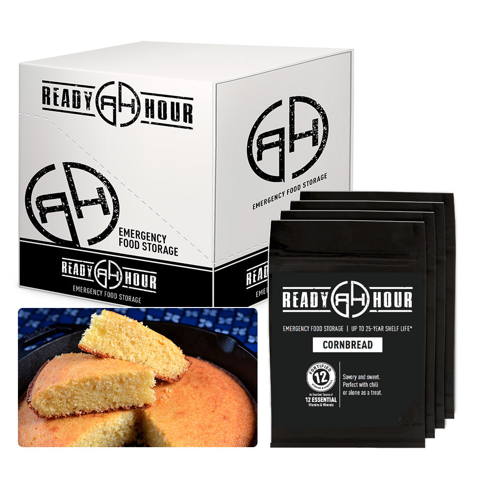Cornbread Container Cornbread Case Pack (48 servings, 4 pk.) - My Patriot Supply