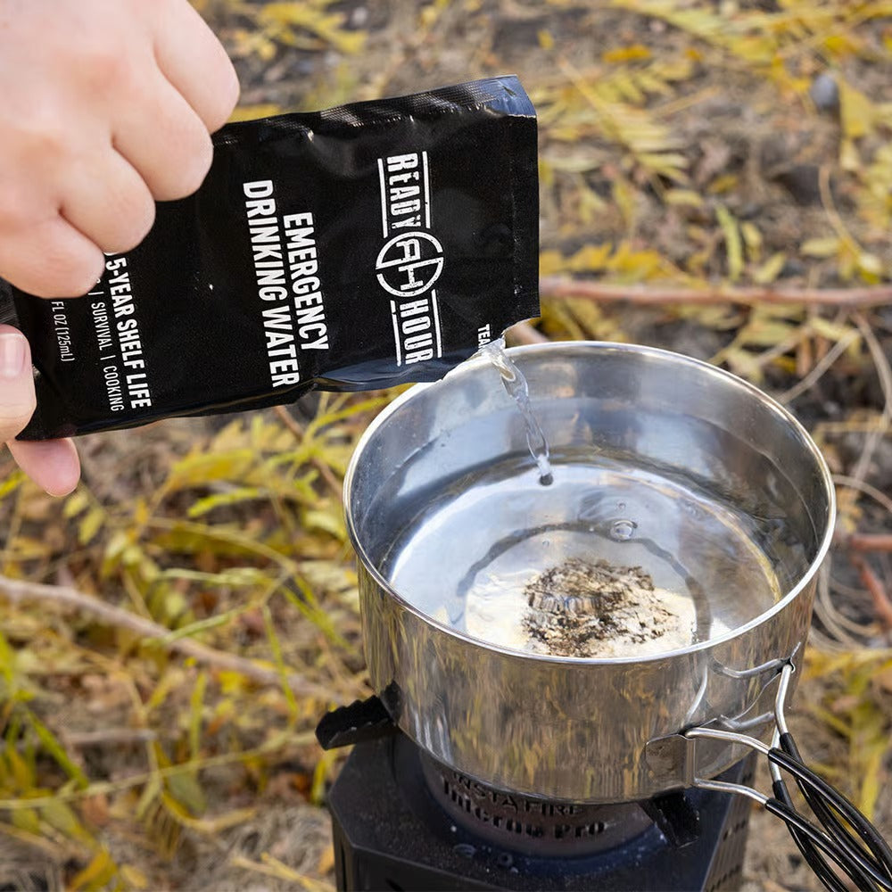 water puch being used to cook with