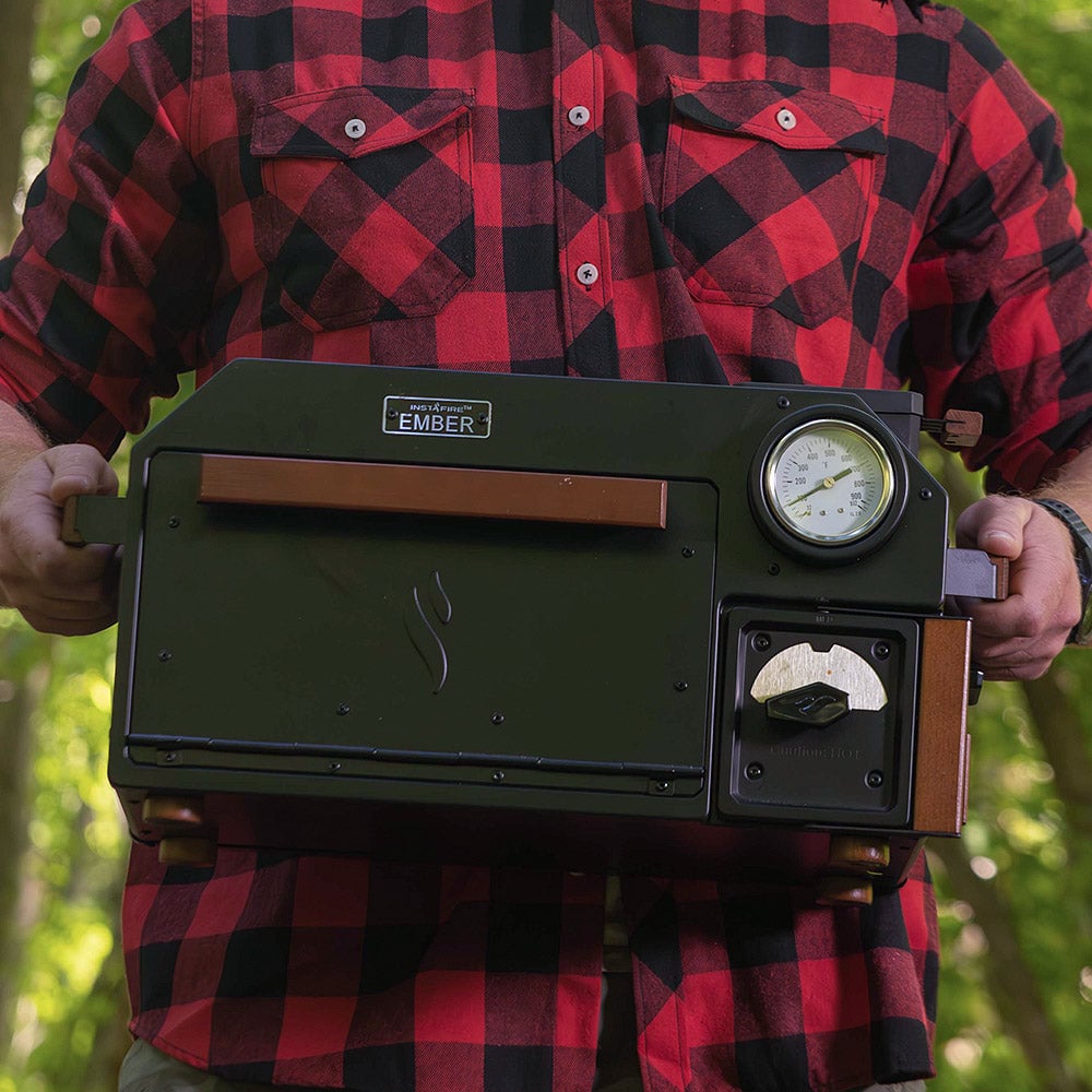 EMBER Off-Grid Biomass Oven PLUS Carrying Case & Pan Kit by InstaFire