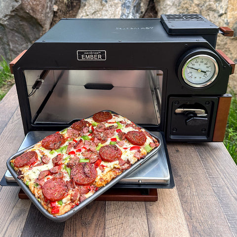 Image of Off-Grid Pizza Feast Bundle: Ember Biomass Oven & Survival Pizza