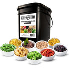 Fruit, veggie, and snack mix survival supplbucket