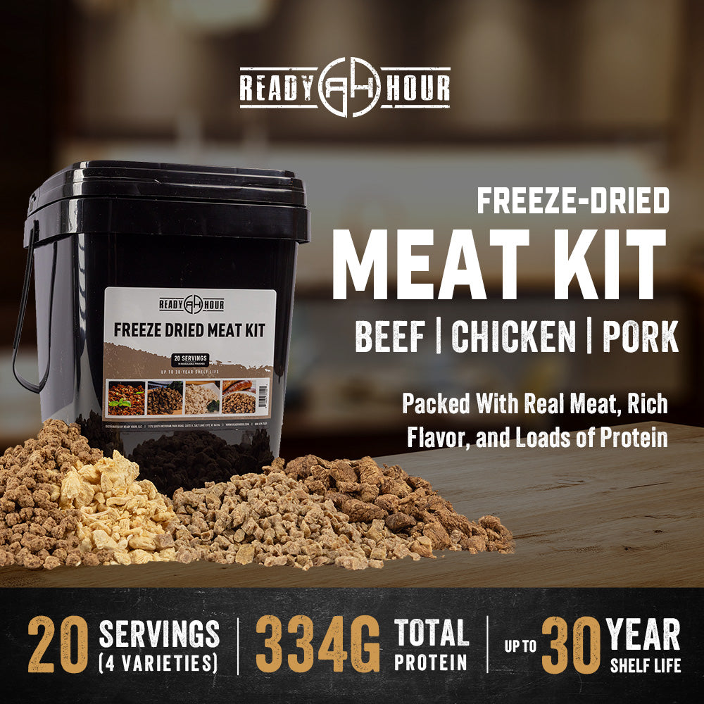 Ready Hour Freeze Dried Meat Kit (10 pouches, 20 servings)
