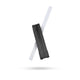 Aquamira Frontier Straw portable water filter with black filter body and clear drinking tube on a white background.