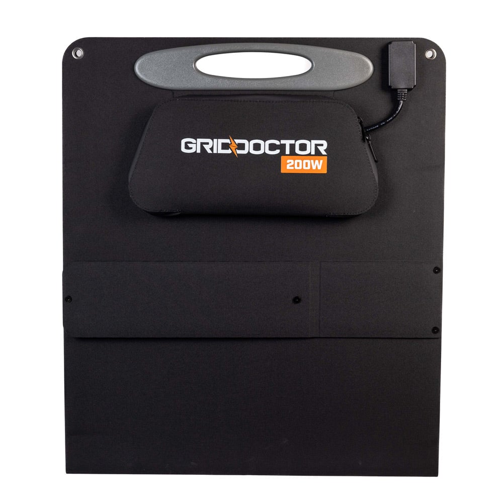 3300 Solar Generator System w/ EMP Intercept Technology + FREE Waterproof 200W Solar Panel by Grid Doctor