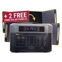 Thumbnail for 3300 Solar Generator System + 2 FREE Waterproof 200W Solar Panel by Grid Doctor