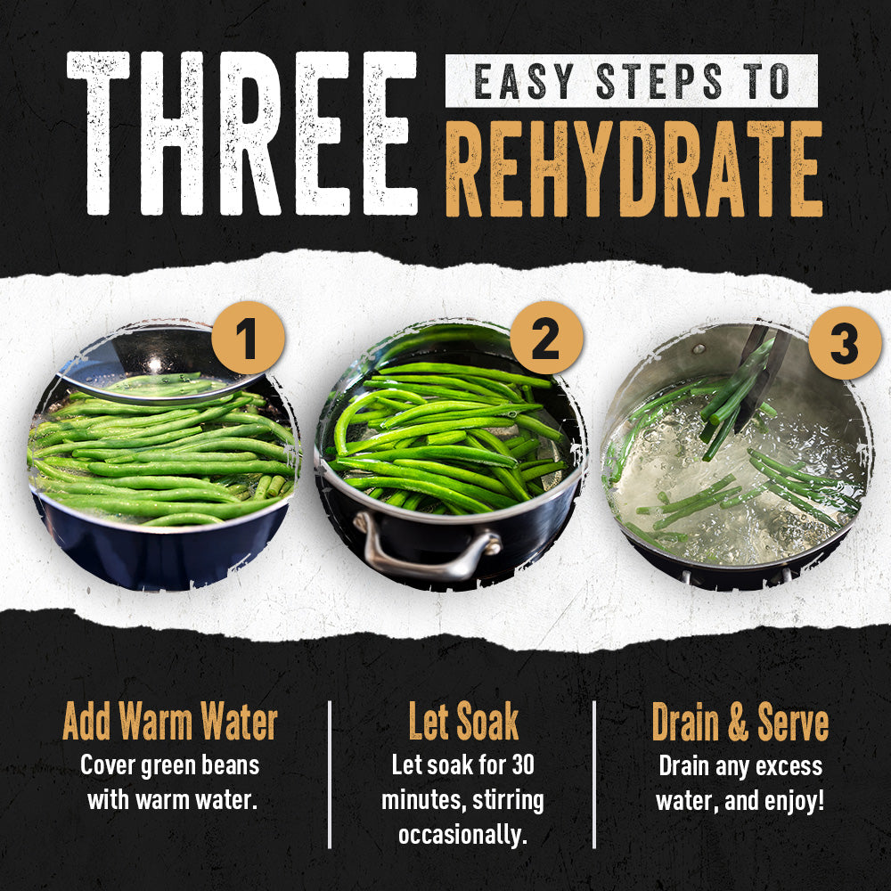 Freeze-Dried Green Beans (6 pouches, 48 servings)