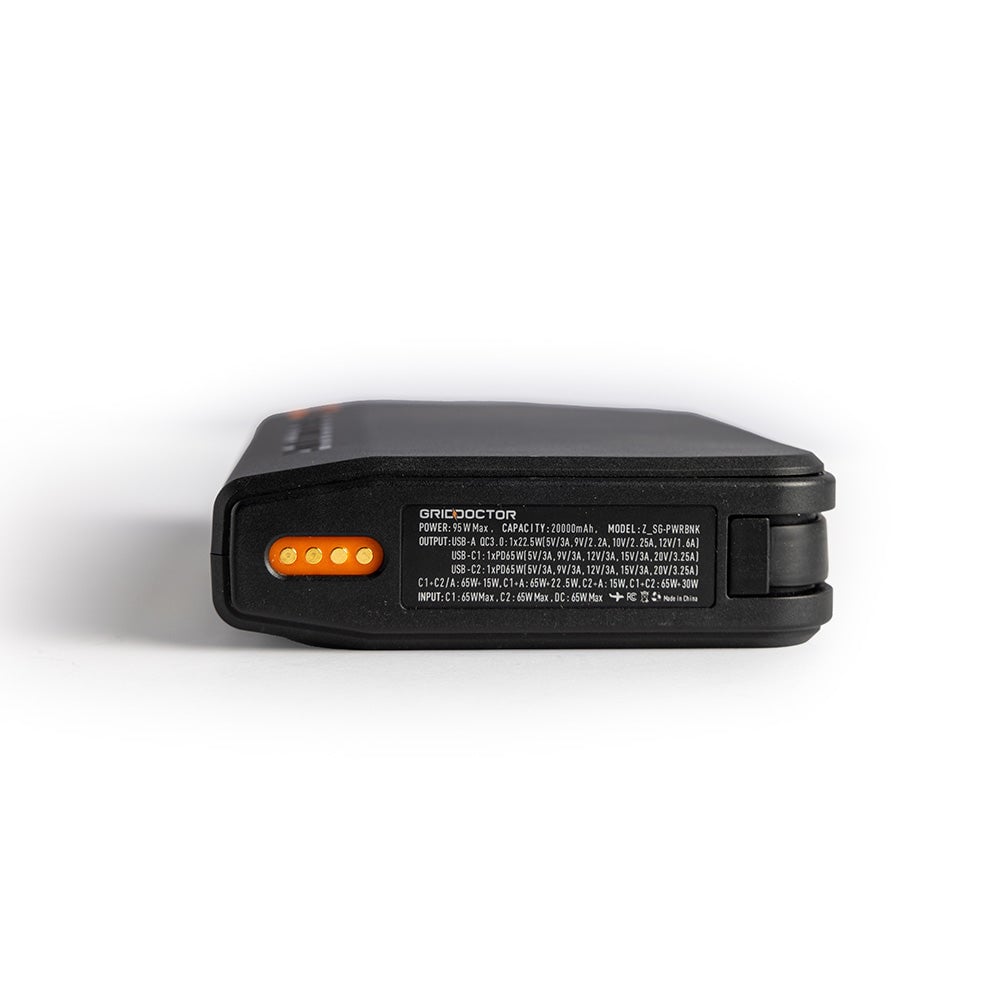 bottom view showing charging sensor