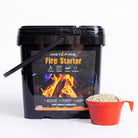 bucket of fire starter material