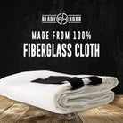 Folded fiberglass fire blanket