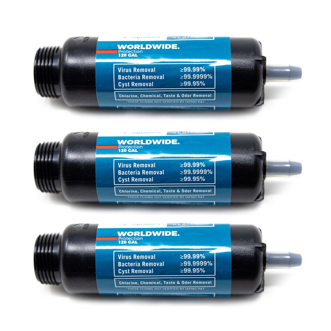 3 Pack Aquamira G2O Replacement Water Filter Bundle