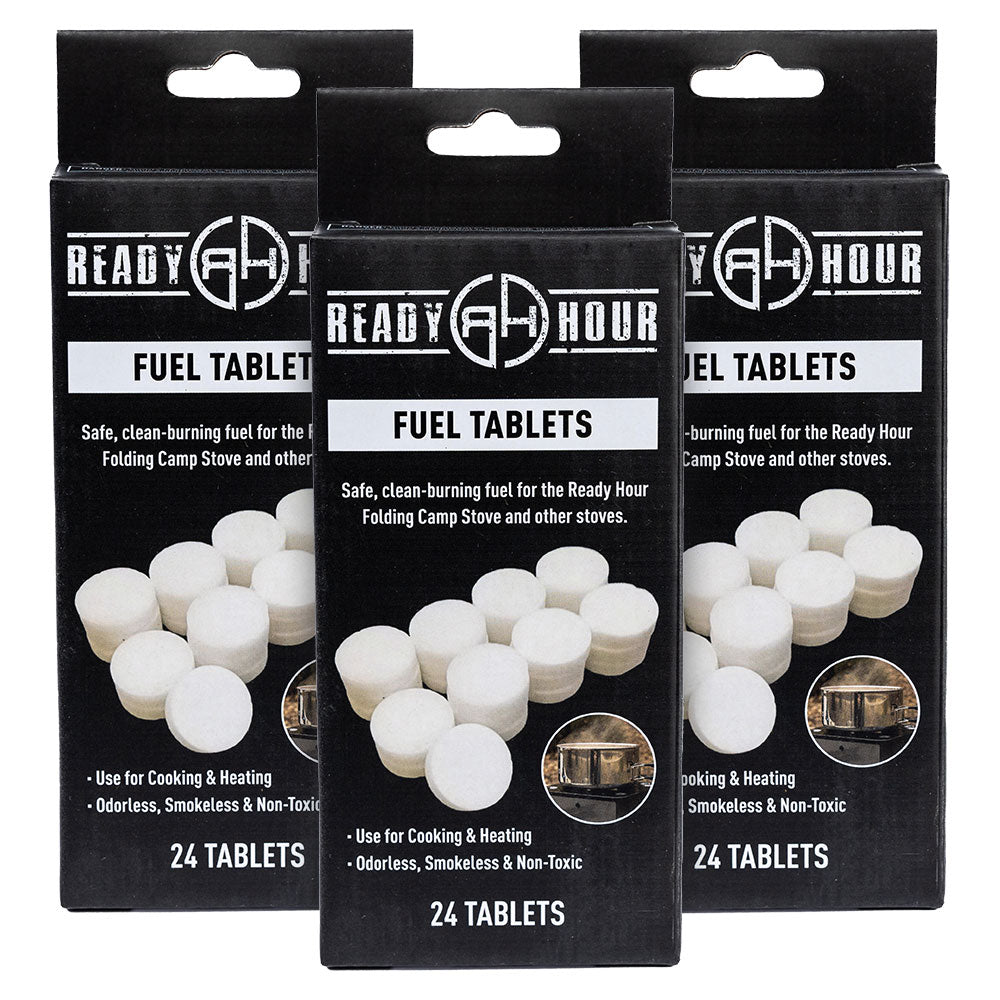 3 Pack of 24 Smokeless Solid Fuel Tablets (Hexamine) by Ready Hour (72 total)