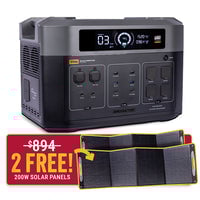 Thumbnail for 3300 Solar Generator System w/ EMP Intercept Technology + 2 FREE Waterproof 200W Solar Panels by Grid Doctor