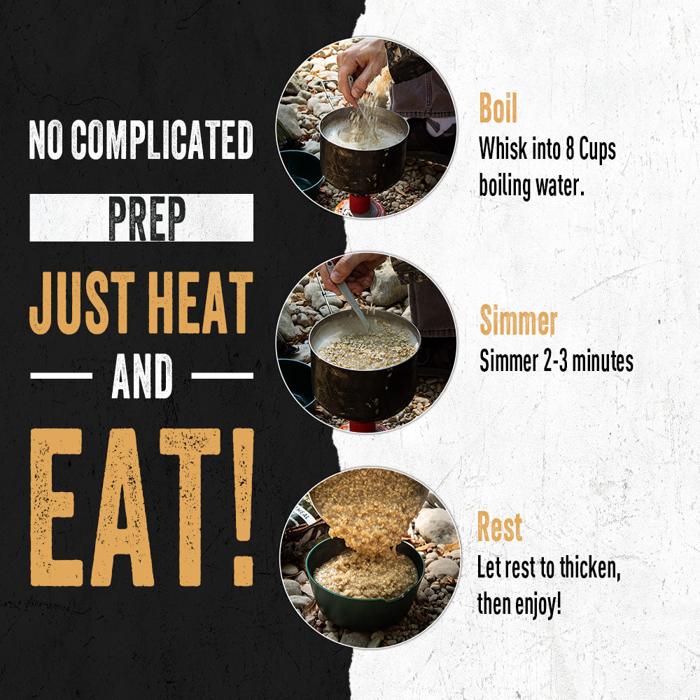 Instructions for preparing oatmeal