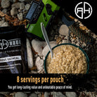 8 servings of oatmeal per package