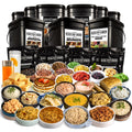 MEGA 3-Month Emergency Food & Protein Supply (2,400+ calories/day, 33 different food pouch varieties)