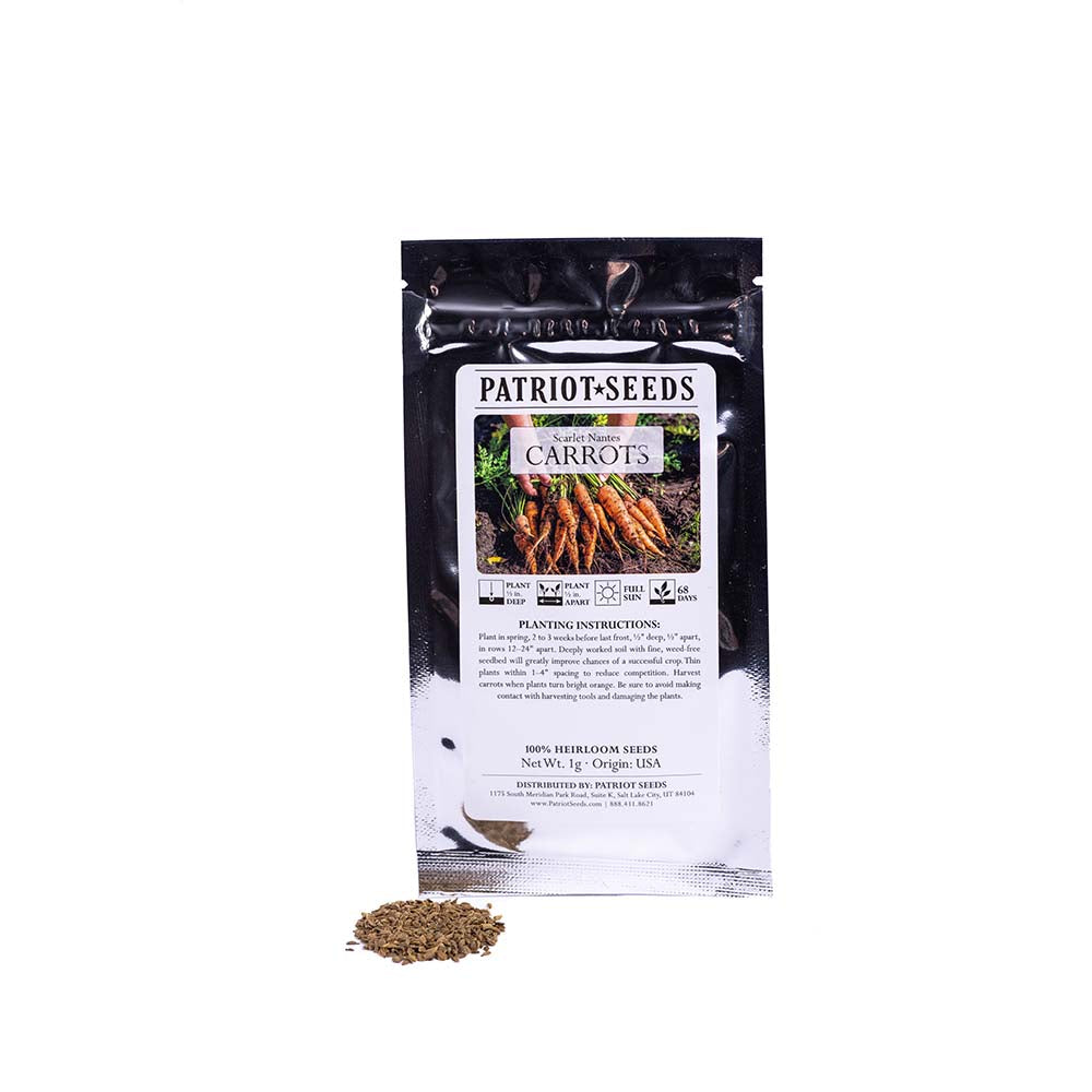 Heirloom Scarlet Nantes Carrot Seeds (1g) by Patriot Seeds