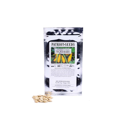 Image of Heirloom Crookneck Squash Seeds (4g) by Patriot Seeds