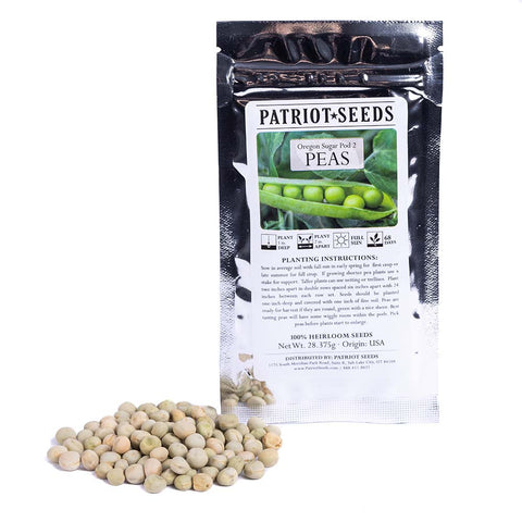 Image of Heirloom Oregon Sugar Pod #2 Pea Seeds (28.375g) by Patriot Seeds