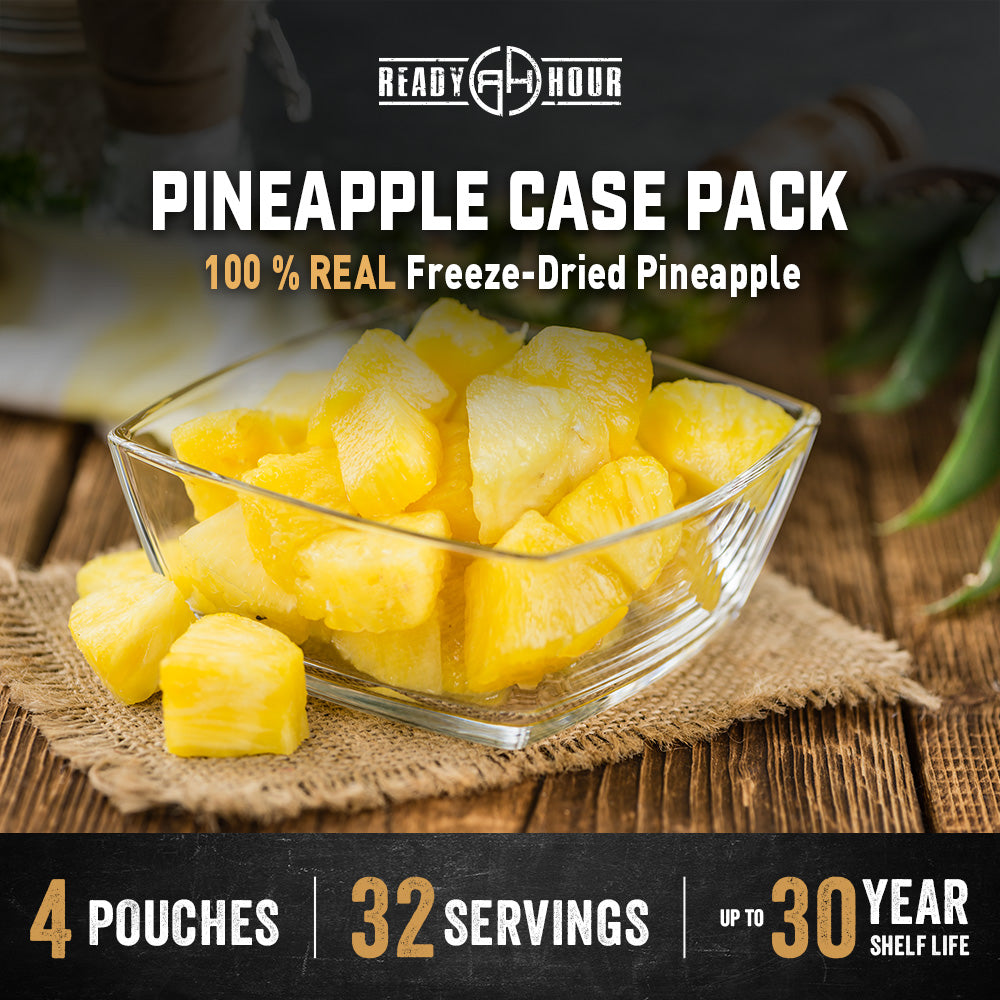 Glass bowl of freeze-dried pineapple