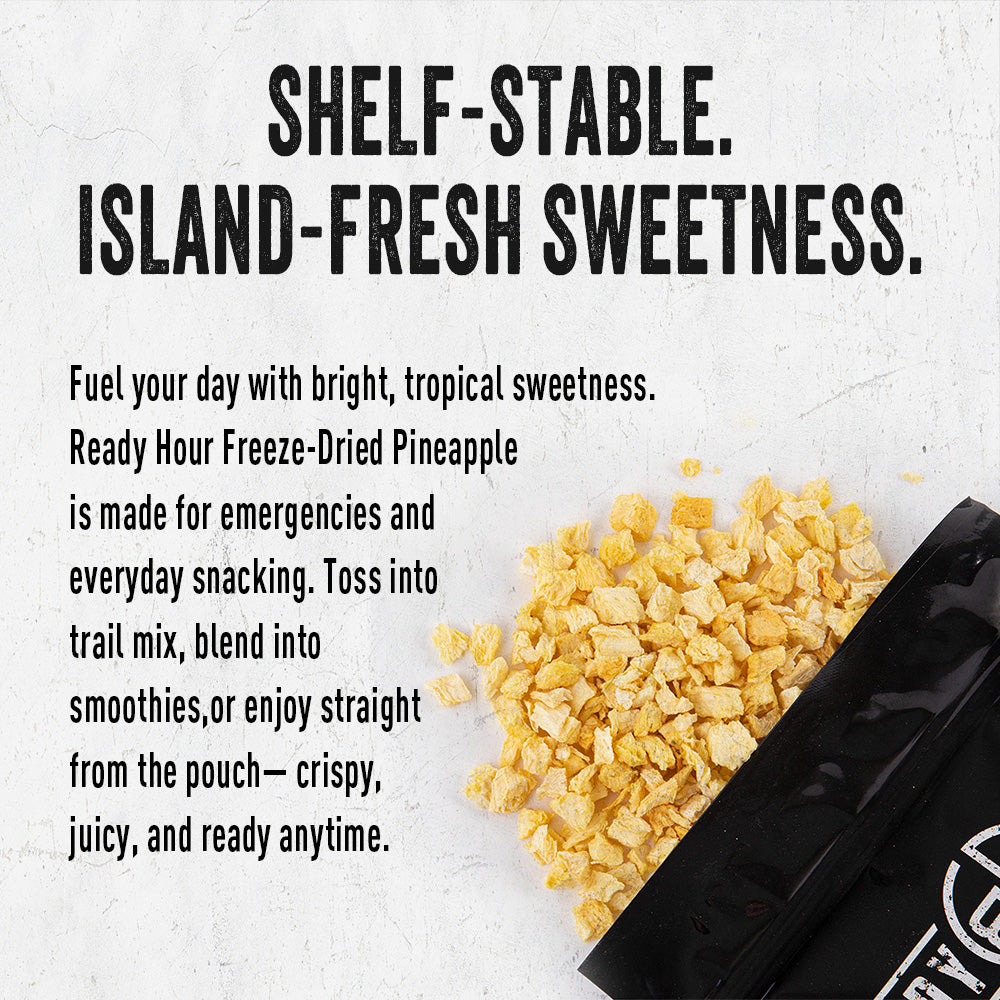 Freeze-dried pineapple chunks