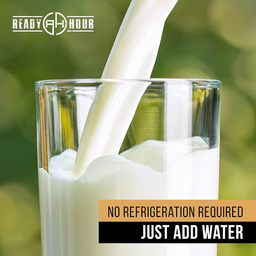 Milk being poured into a glass
