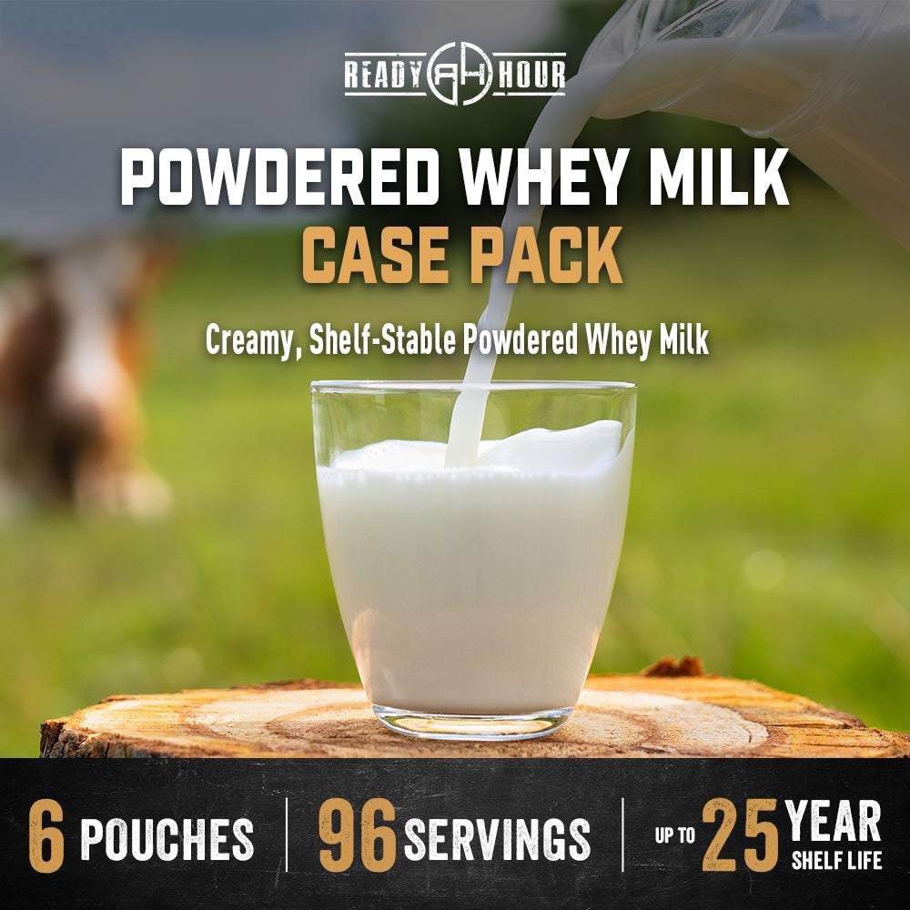 White whey milk being poured into a glass