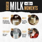 Instructions for liquid milk from whey powder