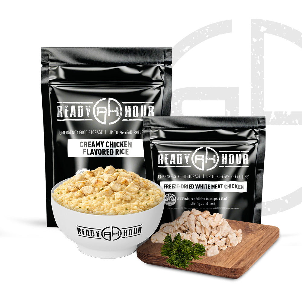 Chicken Style Rice Pack White Meat Chicken & Creamy Chicken Flavored Rice Provision Pack (12 p ...