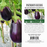 Thumbnail for black beauty eggplant seeds package label