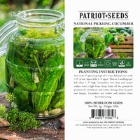 Thumbnail for national pickling seeds package label
