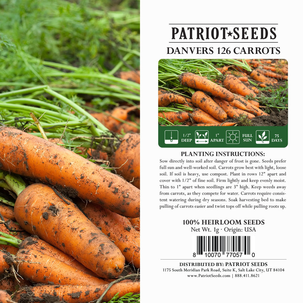 danvers carrots seeds package label