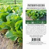 Thumbnail for buttercrunch lettuce heirloom seeds product label