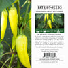 Image of Heirloom Hungarian Sweet Wax Pepper Seeds (.5g) by Patriot Seeds