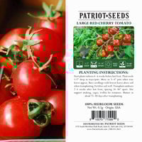 Thumbnail for heirloom large red cherry tomato package label