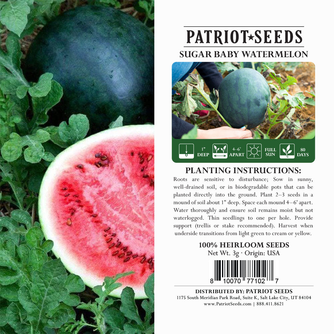 best watermelon seeds to plant Watermelon: Sugar Baby Seeds (3g) | Heirloom, Non-GMO Seeds