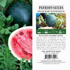 heirloom sugar baby watermelon package label