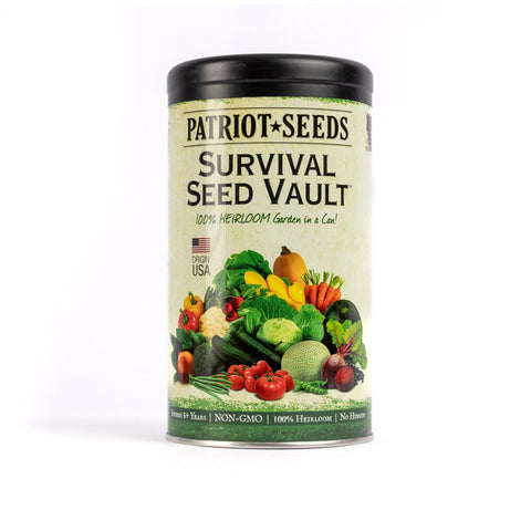 Image of Survival Seed Vault 3-Pack by Patriot Seeds (100% heirloom, 3 cans) - Mailer Offer